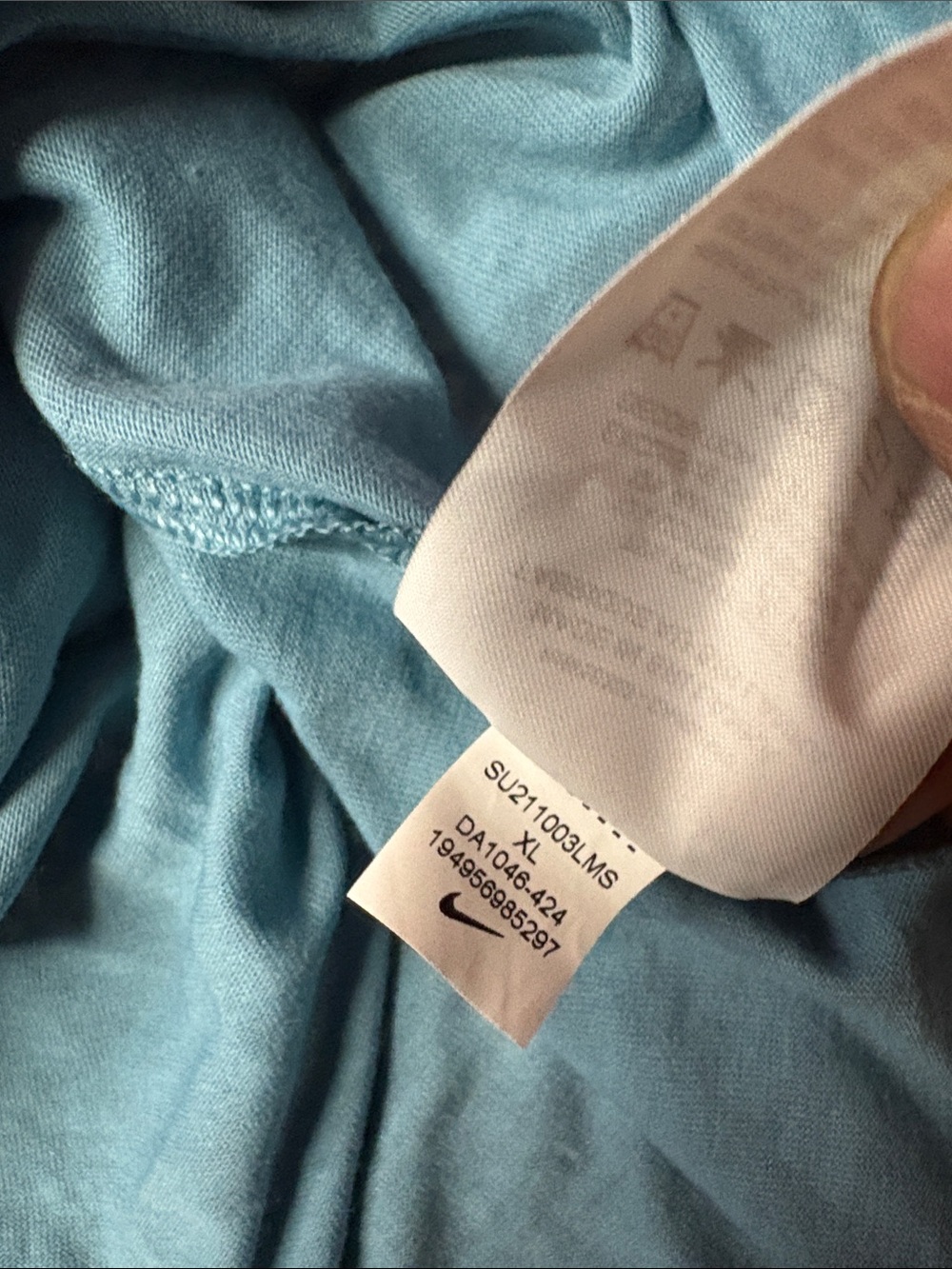 Nike dri fit tank top blue with white frizzles on the side extra large nice - Picture 11 of 11